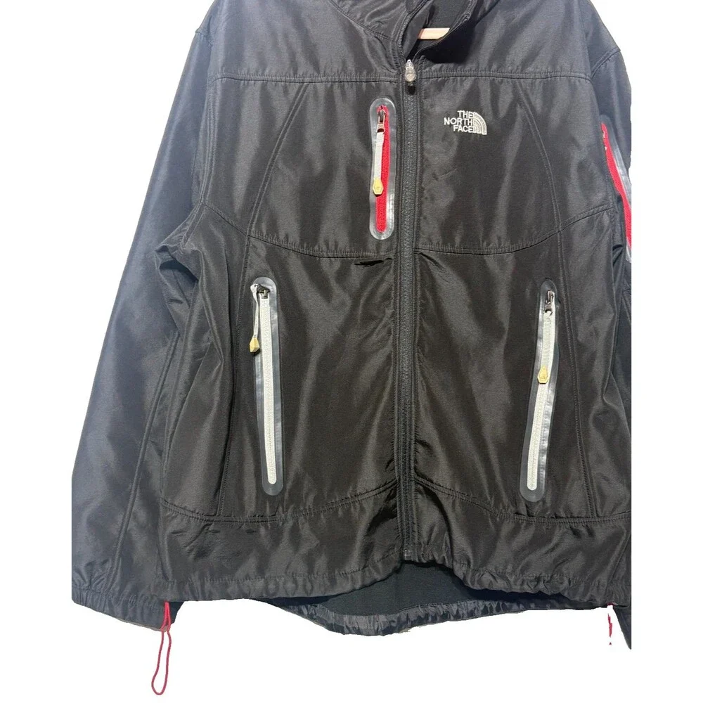 The North Face Apex Bionic Jacket Mens Black Softshell Red Zip S12 AMVY Gorpcore